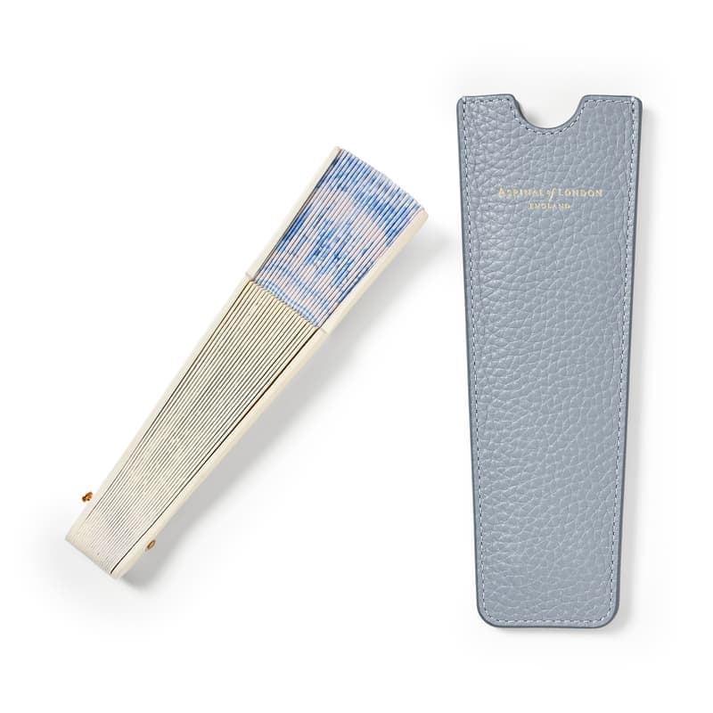 Aspinal of London Hand Fan & Fan Case Collection in Toile De Jouy