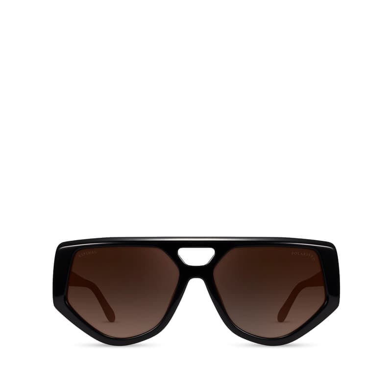 Aspinal of London Cabo Aviator Sunglasses in Black