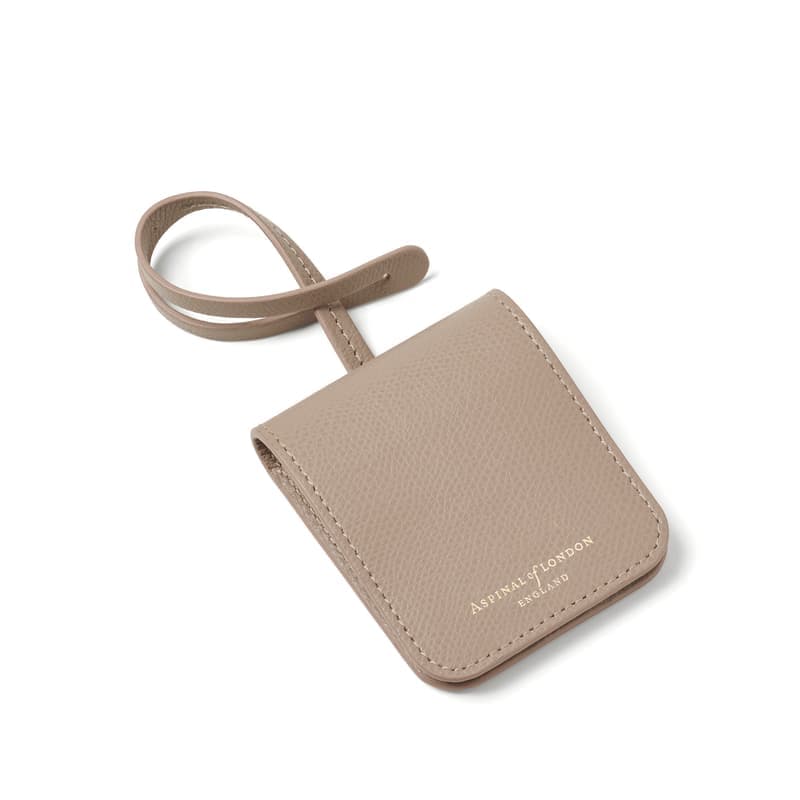 Aspinal of London Travel Luggage Tag in Moleskin Soft Saffiano