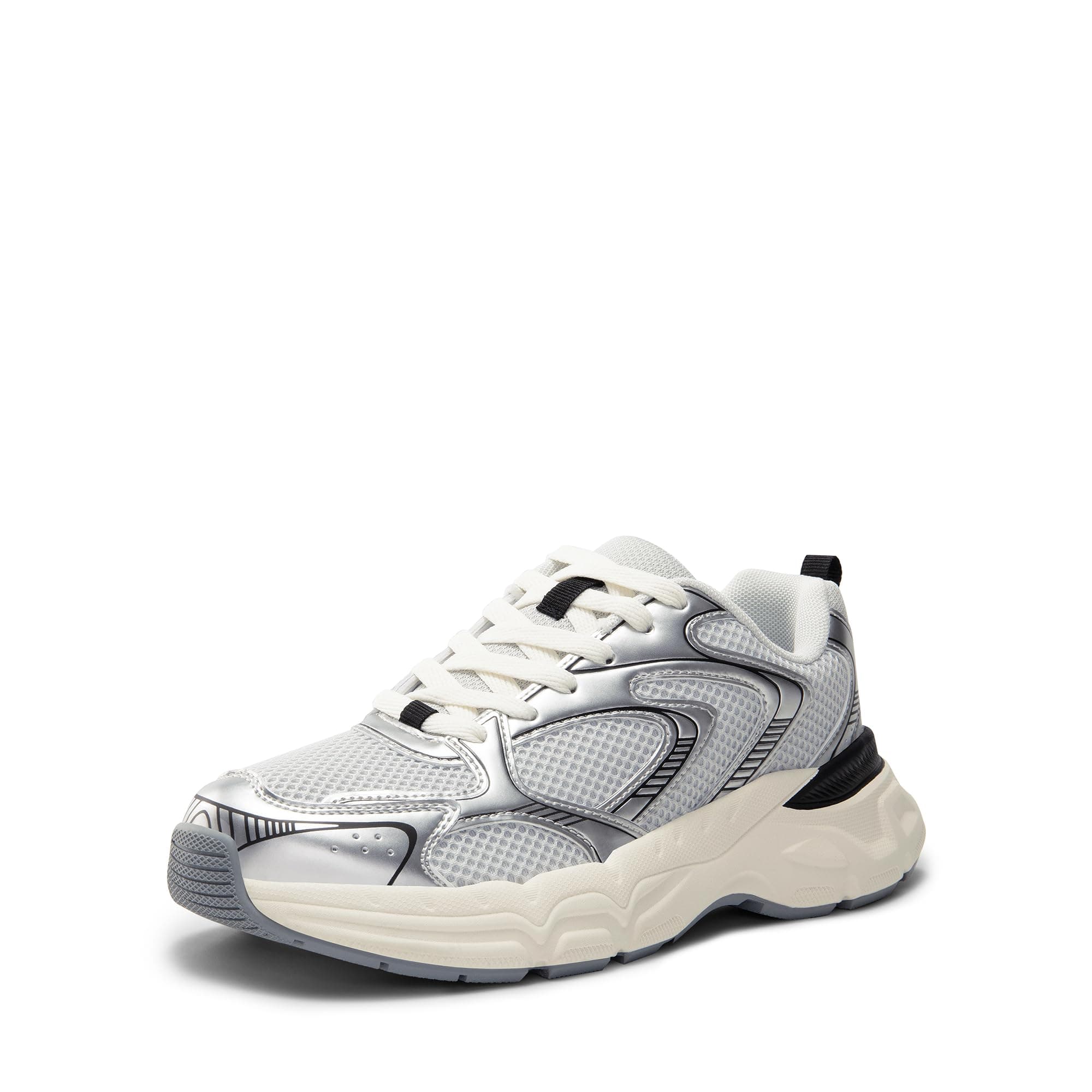 Women's Chunky Platform Trainers - Silver 6.5