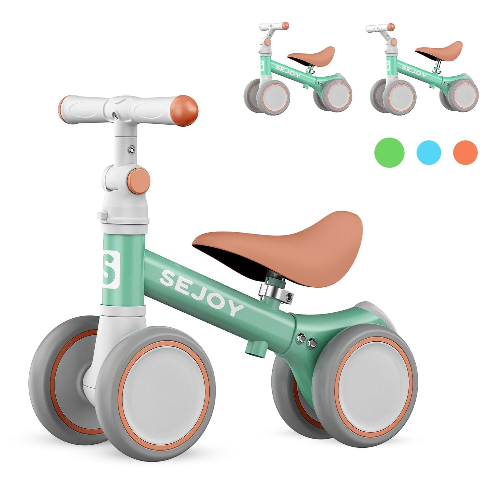 Adjustable Baby Balance Bike - Green Normal