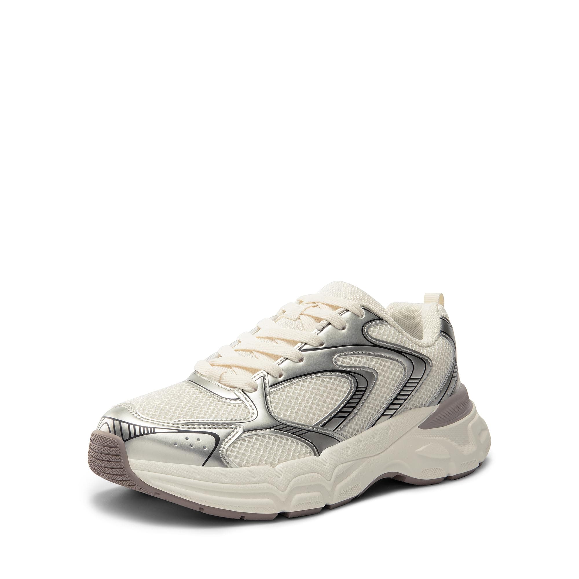 Women's Platform Trainers - Size 4 Champagne