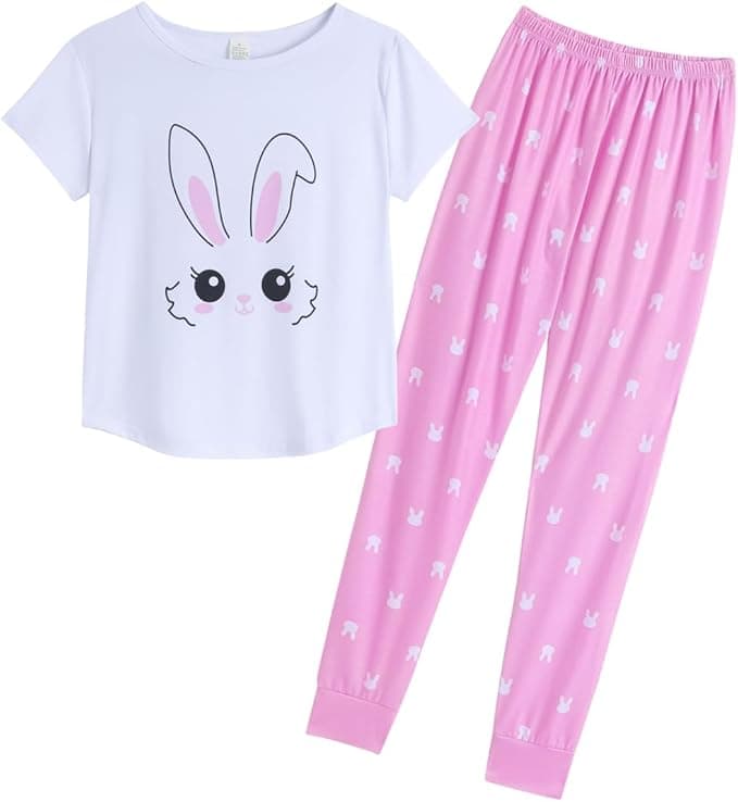Women's Pyjama Set - White/Pink, Size XXL
