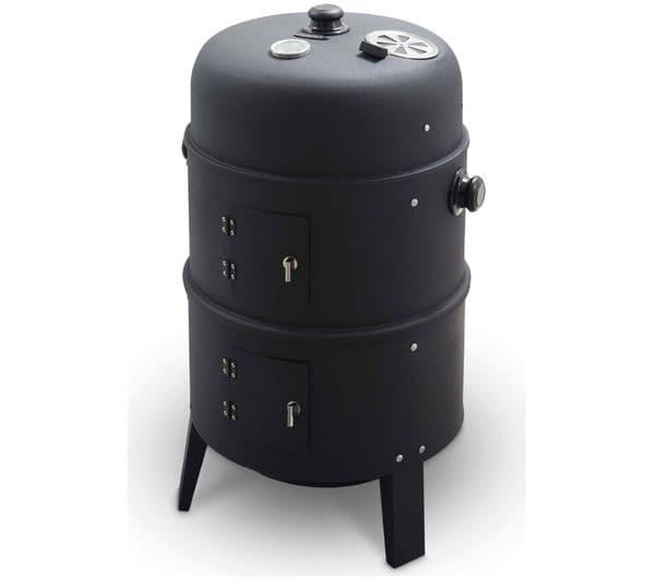 TOWER T978573 2 in 1 Smoker & Charcoal Grill - Black