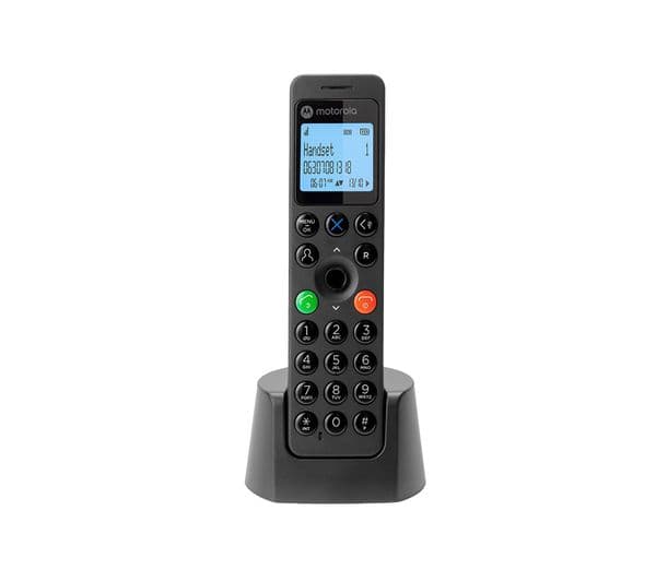MOTOROLA DOT211 Cordless Phone - Single Handset, Black