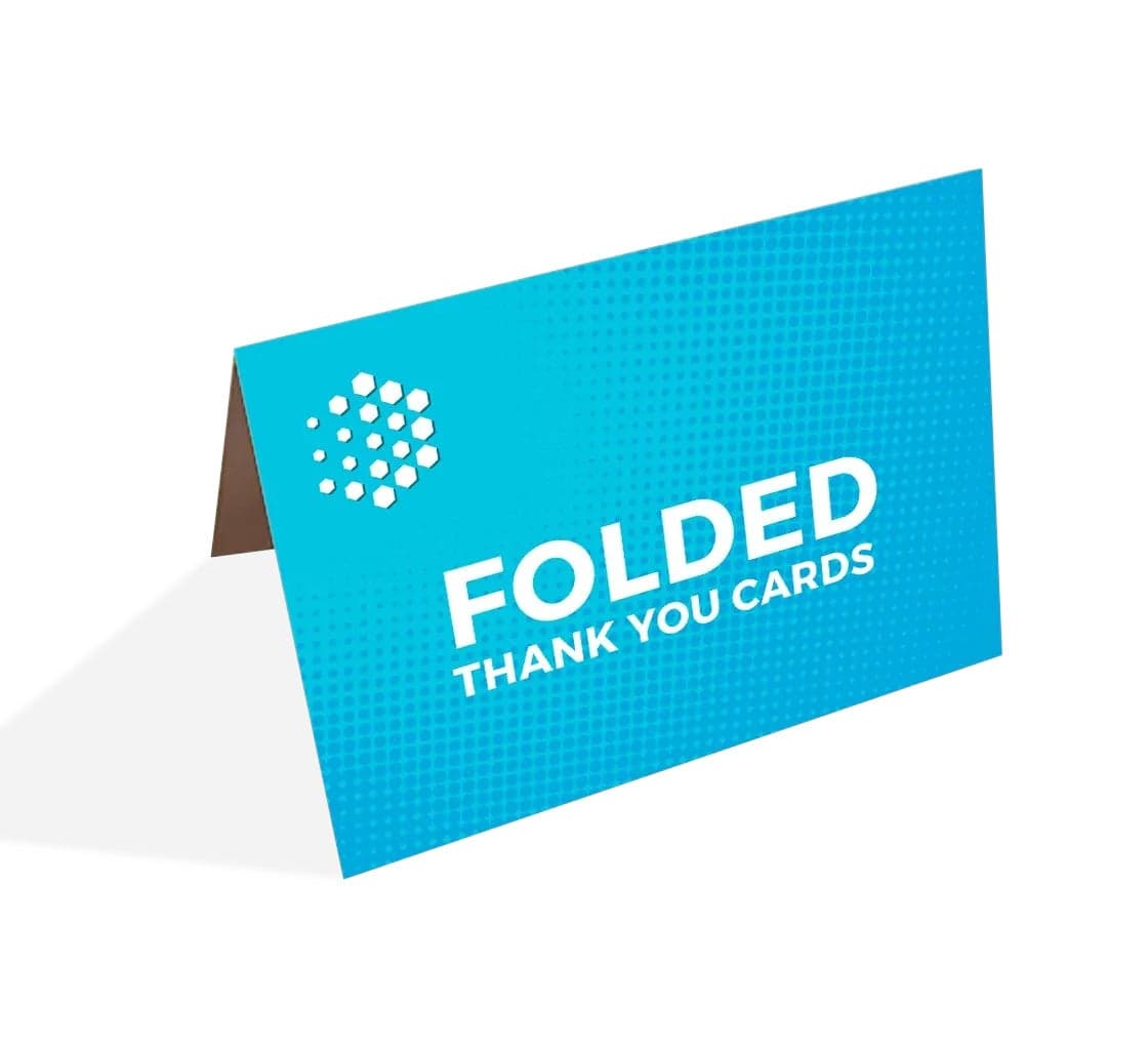 Personalised Folded Thank You Cards By Bannerbuzz
