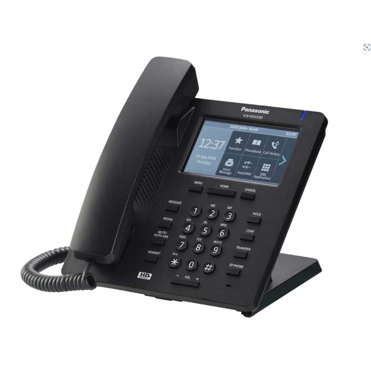 Panasonic HDV330B Large Color Touch Display IP Phone - No PSU - Black