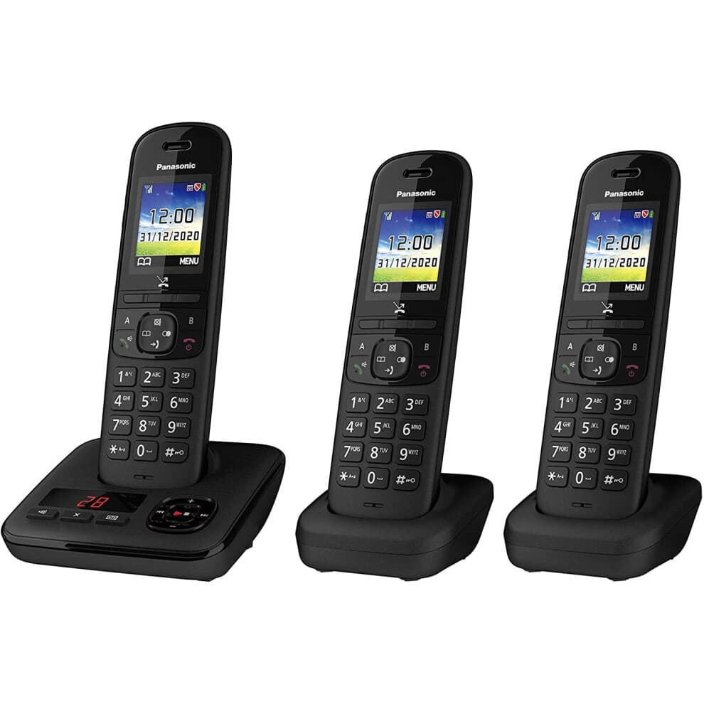 (3) Panasonic KX-TGH723EB Digital Cordless Telephone