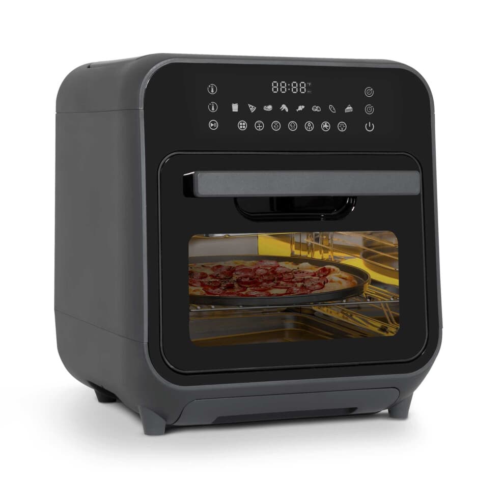 Baridi Steam Air Fryer Oven Combi, Self-Cleaning, 8 Preset Functions, 1635W, 15L, Black - DH171