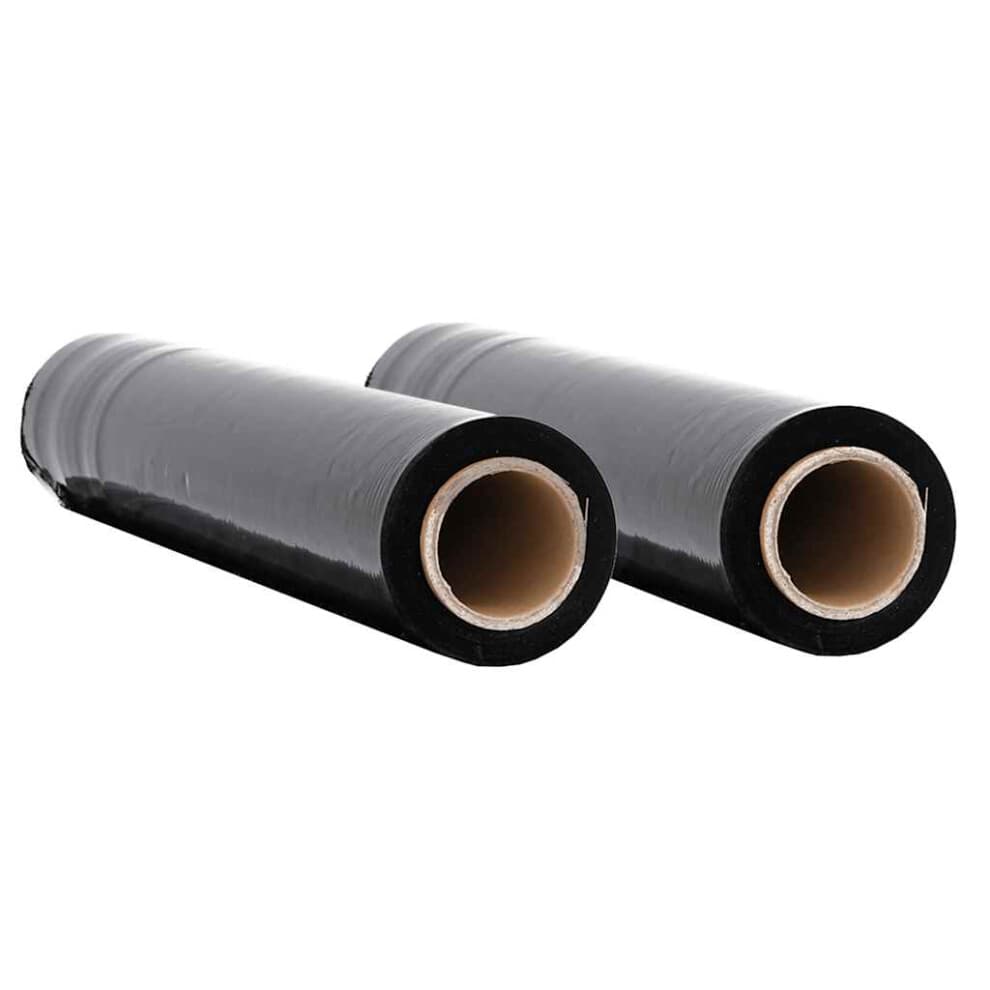 (black, 50 cm x 300 m/ 6 pcs) vidaXL Stretch Films Packaging Film Wrapping Film Stretch Wrap Roll 30 μm