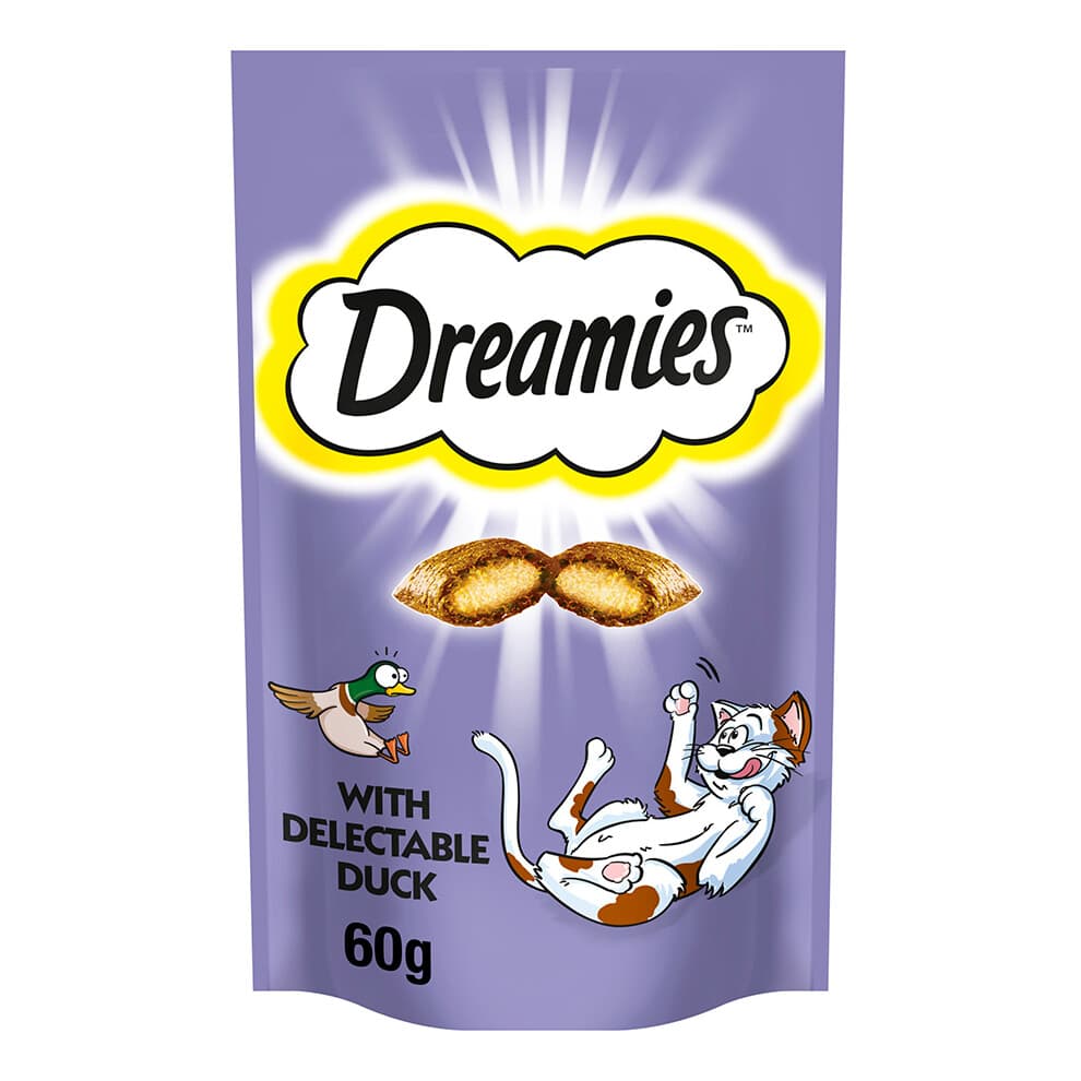 Dreamies Cat Treats with Delectable Duck (60g) - Pack of 2