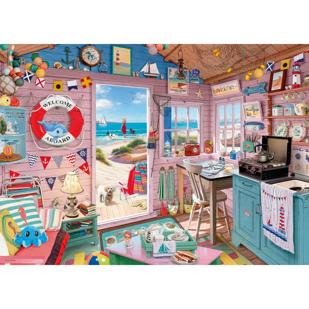 Ravensburger My Haven No.7: My Beach Hut 1000 Piece Jigsaw Puzzle for Adults - 12000032 - Handcrafted Tooling Made in Germany Every Piece Fits Toget