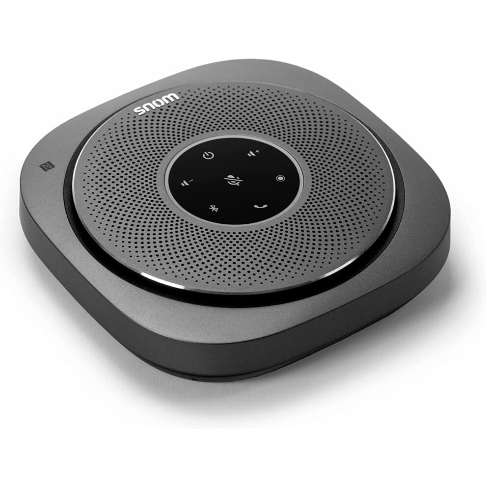 Snom C300 conference speaker, portable handsfree, sound, and echo cancellation, connection to mobile phones or computers, beamforming microphone