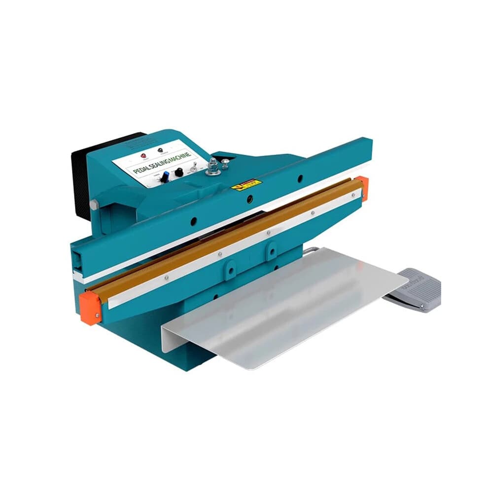 Pneumatic Aluminum Frame Sealing Machine for Dual-Sided Foil and Plastic Bag Packaging with Upper & Lower Heating