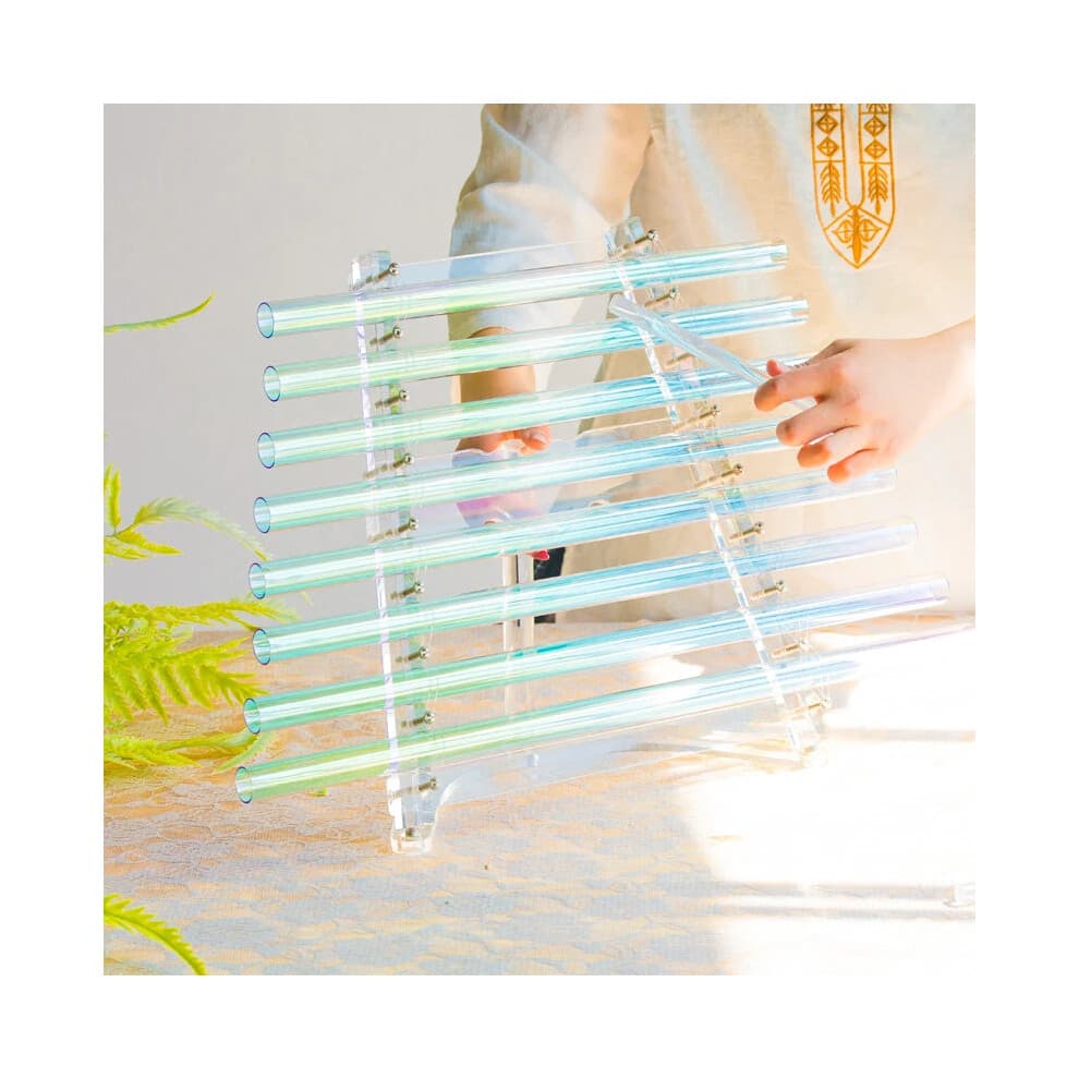 8-Piece Quartz Crystal Singing Harp Set with Aluminum Alloy Box & Mallets - Perfect for Sound Healing & Meditation