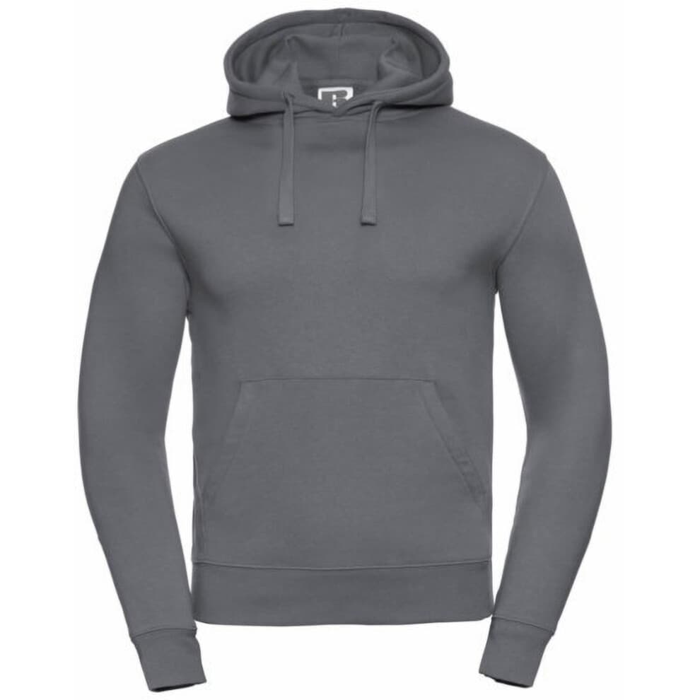(XL, Convoy Grey) Russell Mens Authentic Hooded Sweatshirt / Hoodie