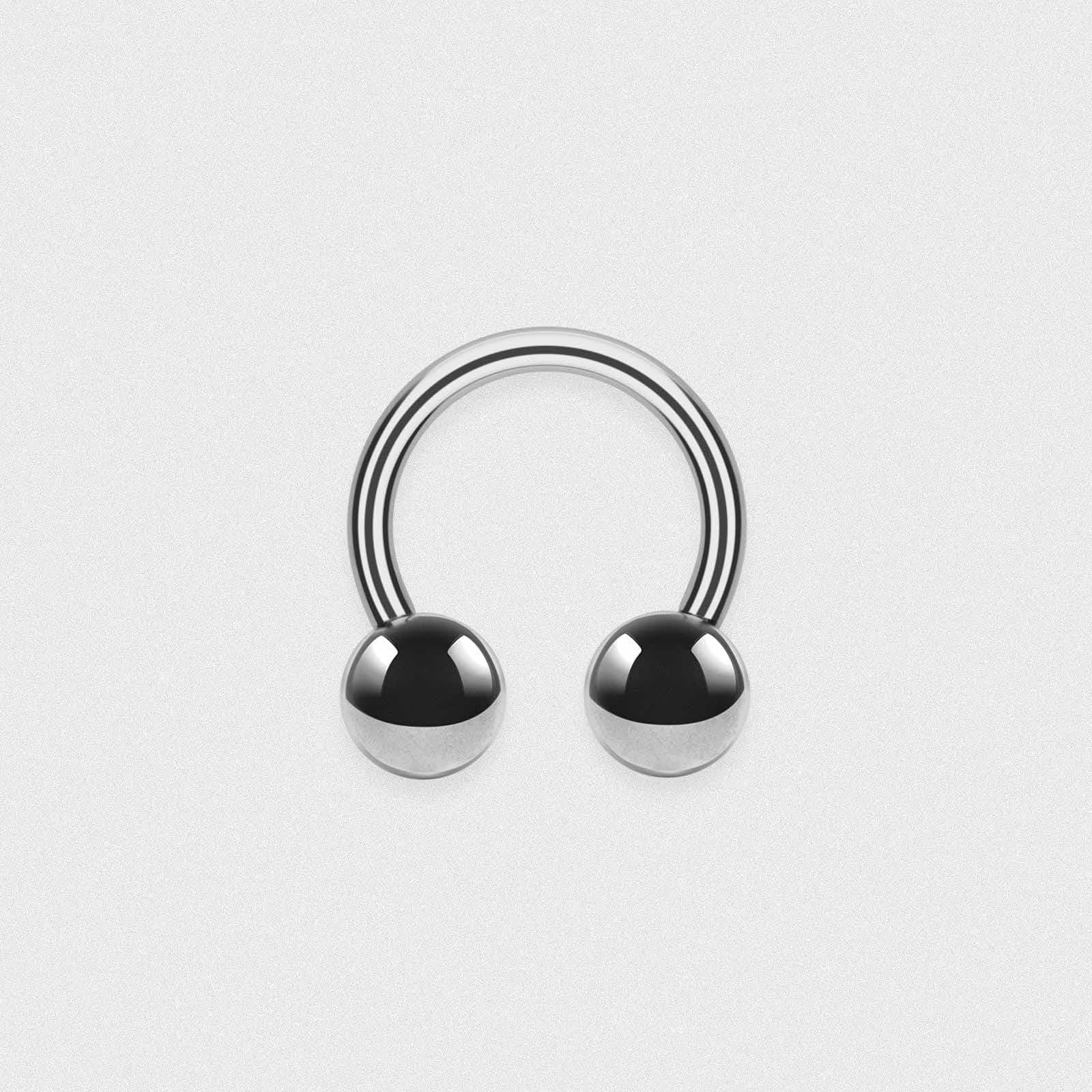 Titanium Threaded Circular Barbell With Ball