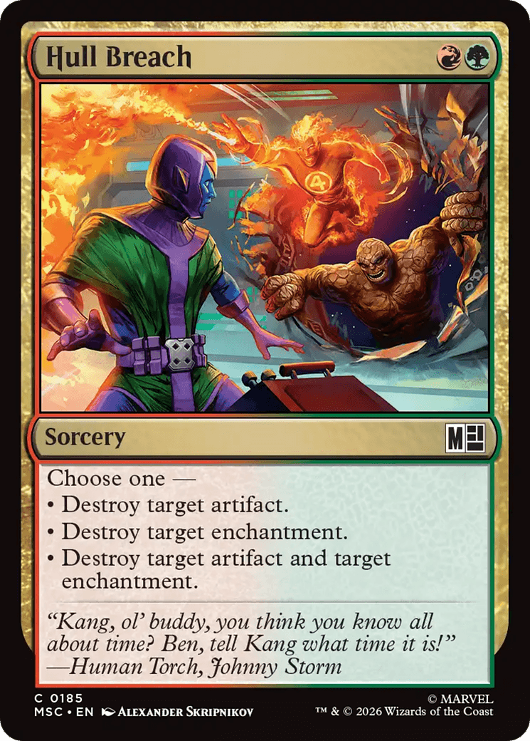 Magic: The Gathering Hull Breach Marvel Super Heroes Commander | Condition: Mint / Near Mint