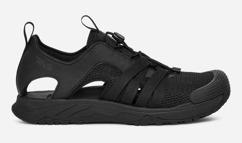 Men's TEVA Hydratrek Closed-Toe Water Sandals in Black, Size 12