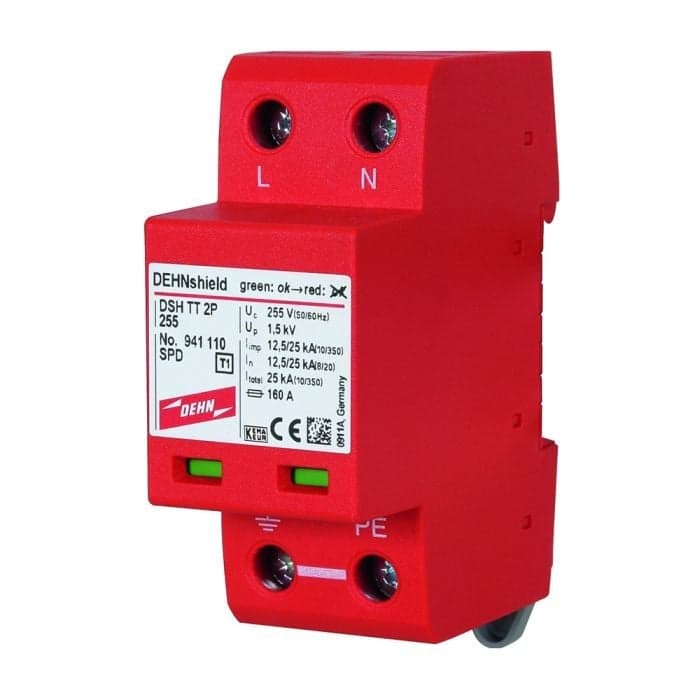 DEHN DSH TT 2P 255 2-Module Combined Lightning Current and 941110