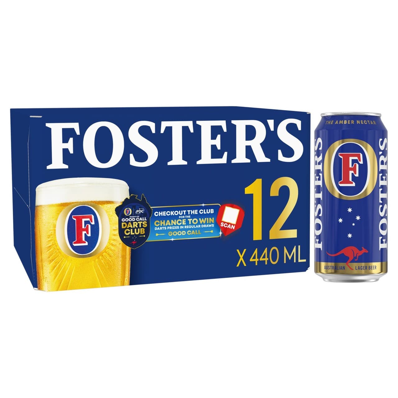Foster's Lager Beer Can 12 x 440ml