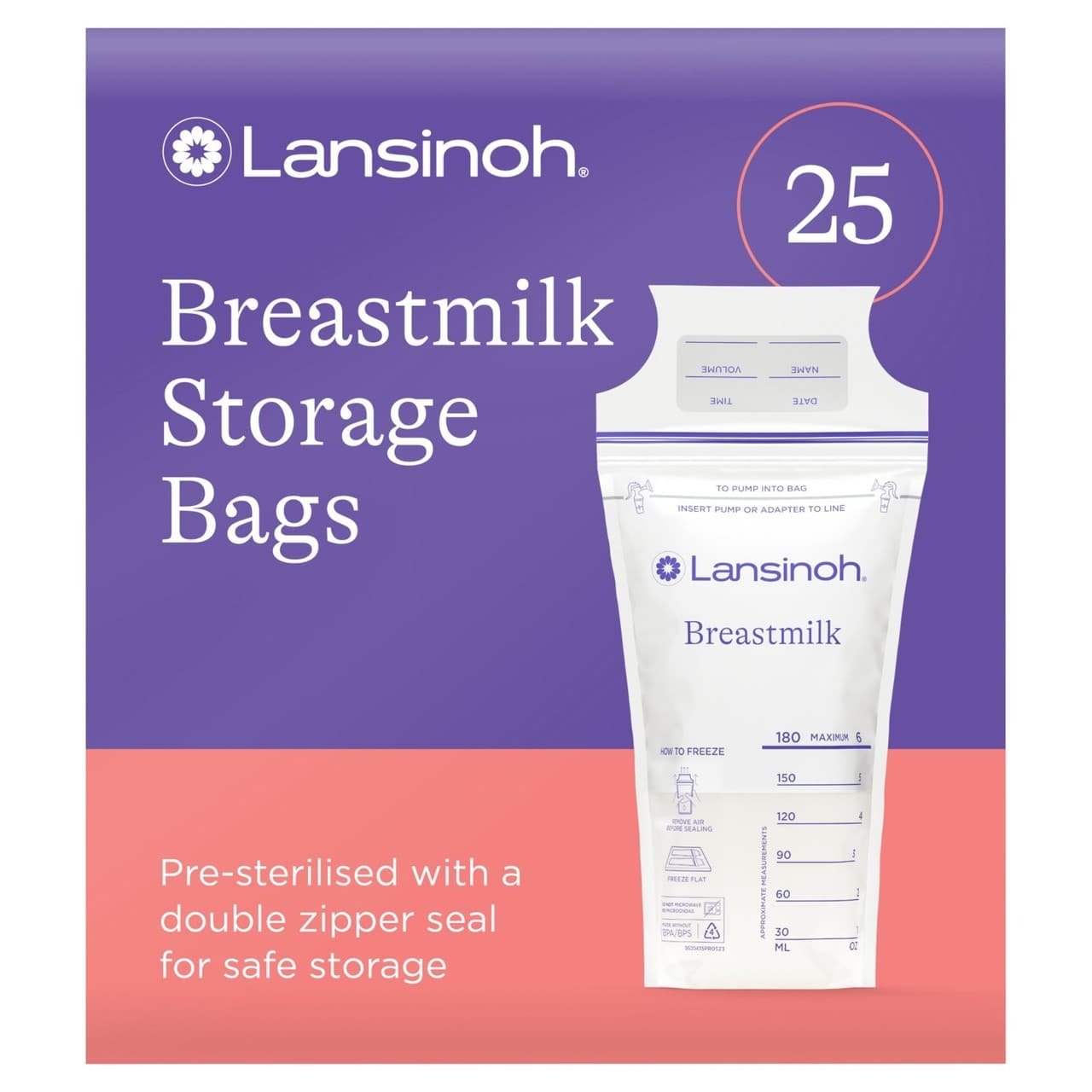 Lansinoh Breastmilk 25 Storage Bags