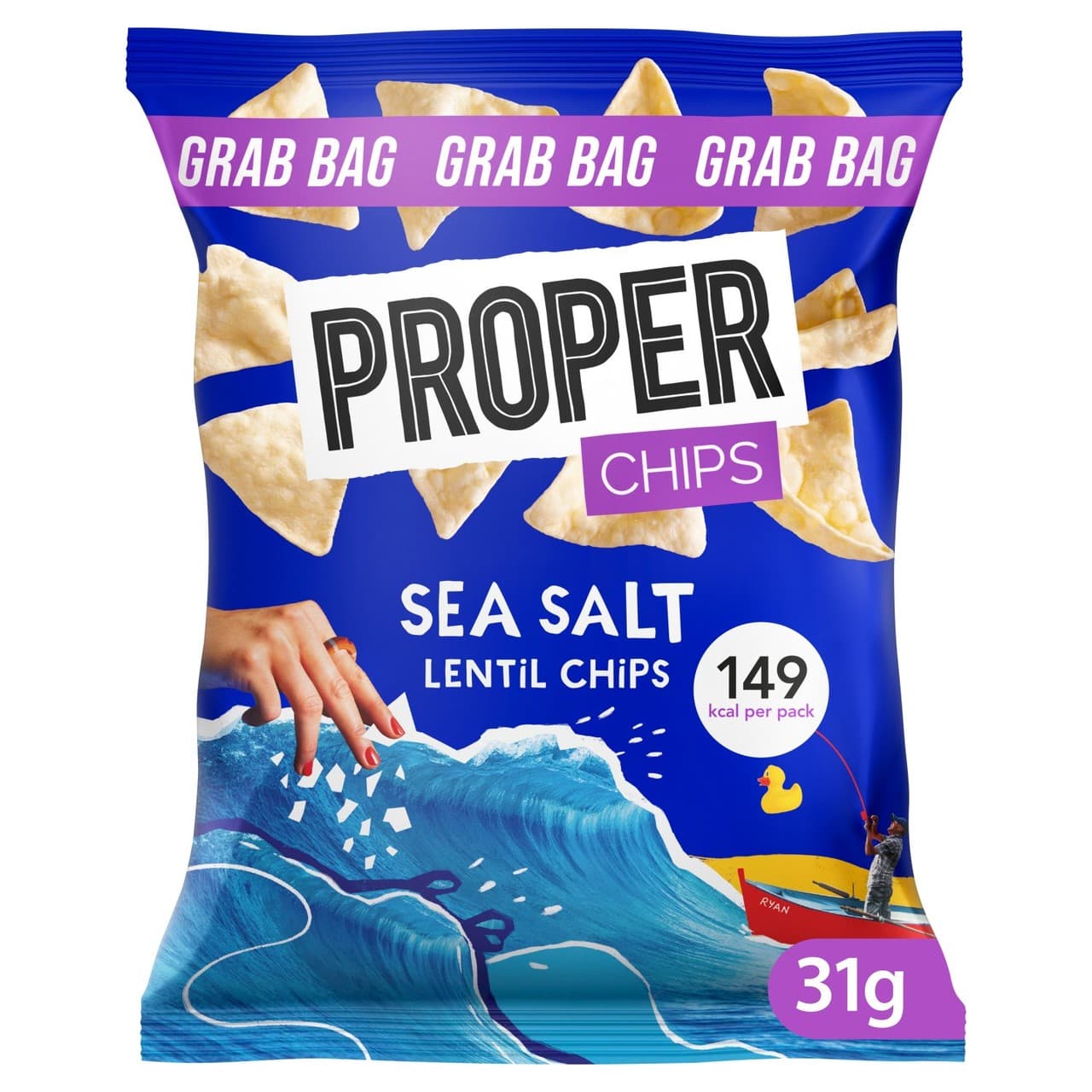 Proper Chips Sea Salt Lentil Chips 31g