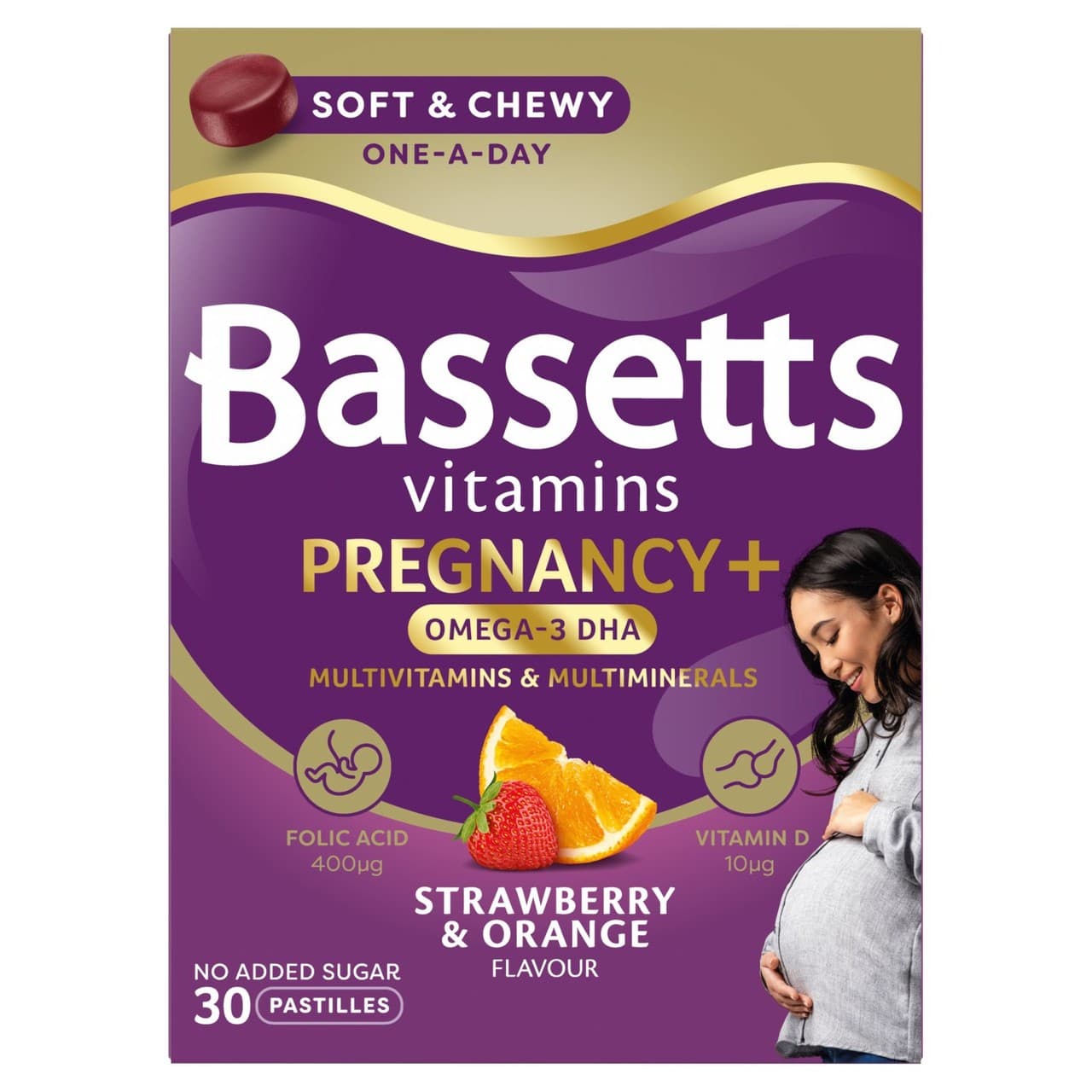 Bassetts Vitamins Pregnancy Strawberry & Orange Multivitamins 30s