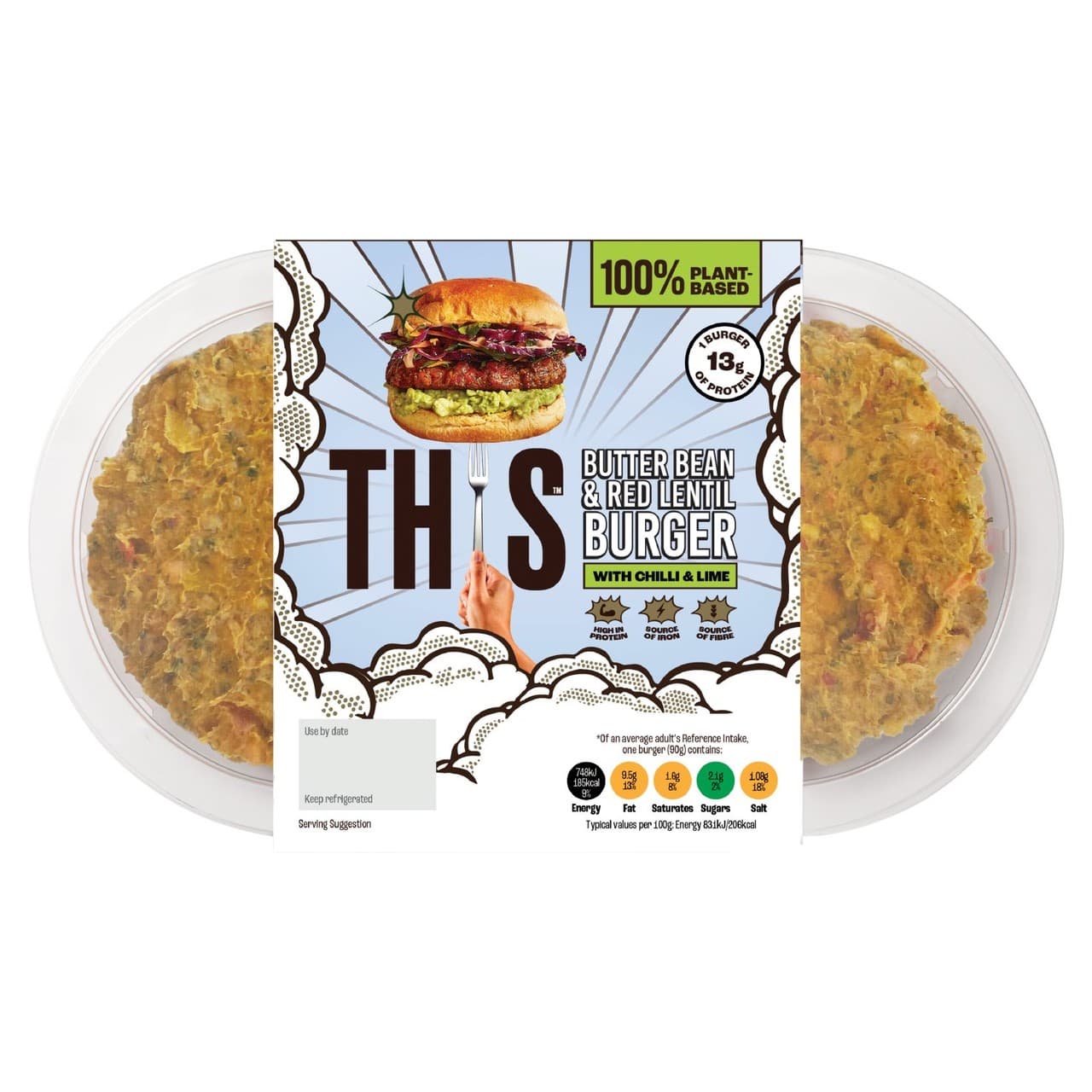 This Butterbean And Red Lentil Burger 180G