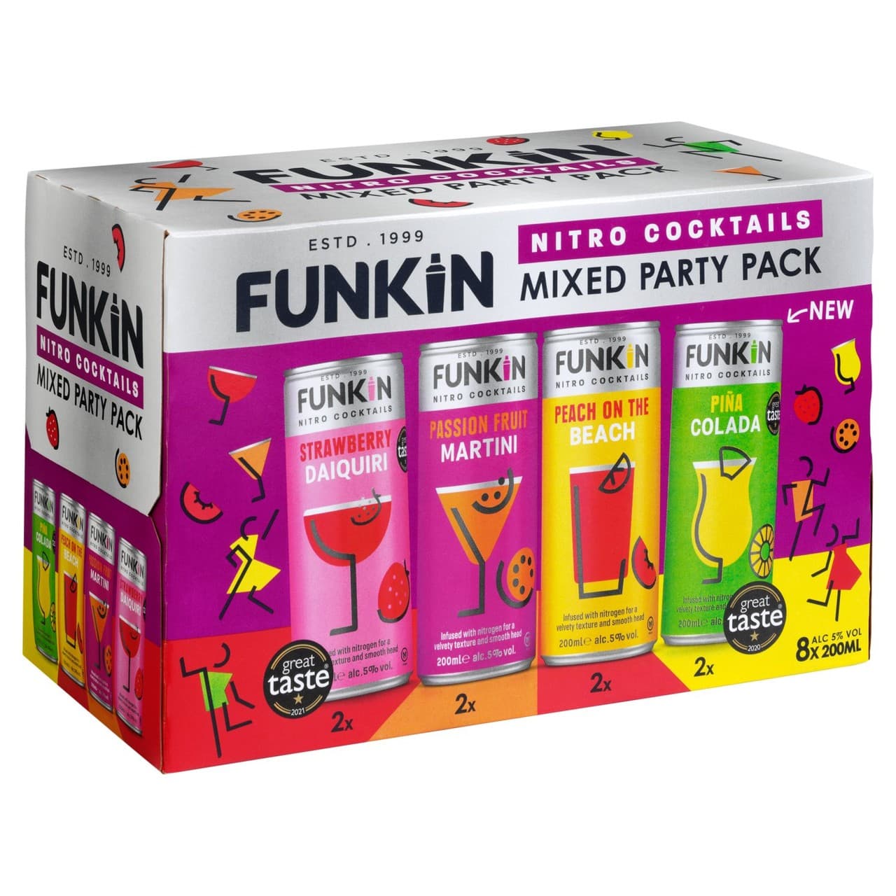 Funkin Nitro Cocktails Mixed Party Pack 8x200ml Cans