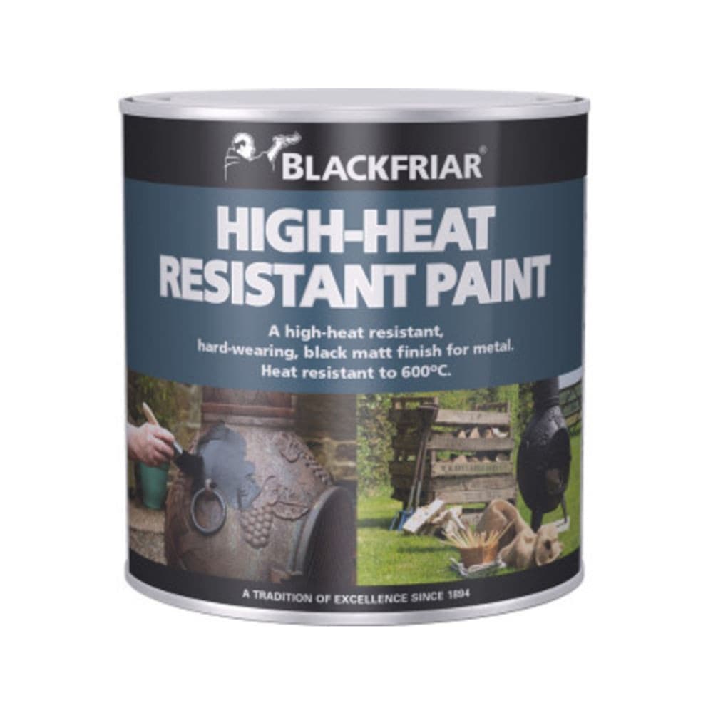 BLACKFRIARS HIGH HEAT RESISTANT PAINT MATT BLACK 500ML