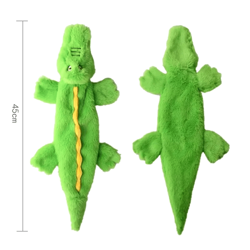 Stuffingless Dog Toy Squeaky Plush Animal Durable Chew Toy Crinkle Pet Toy