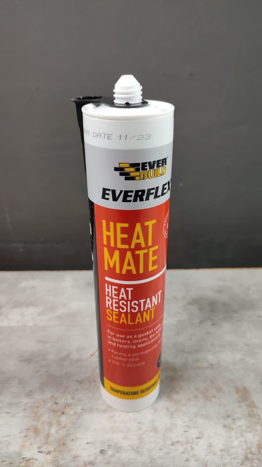 Everbuild Everflex Heat Mate Silicone Heat Resistant Sealant Black 295ml