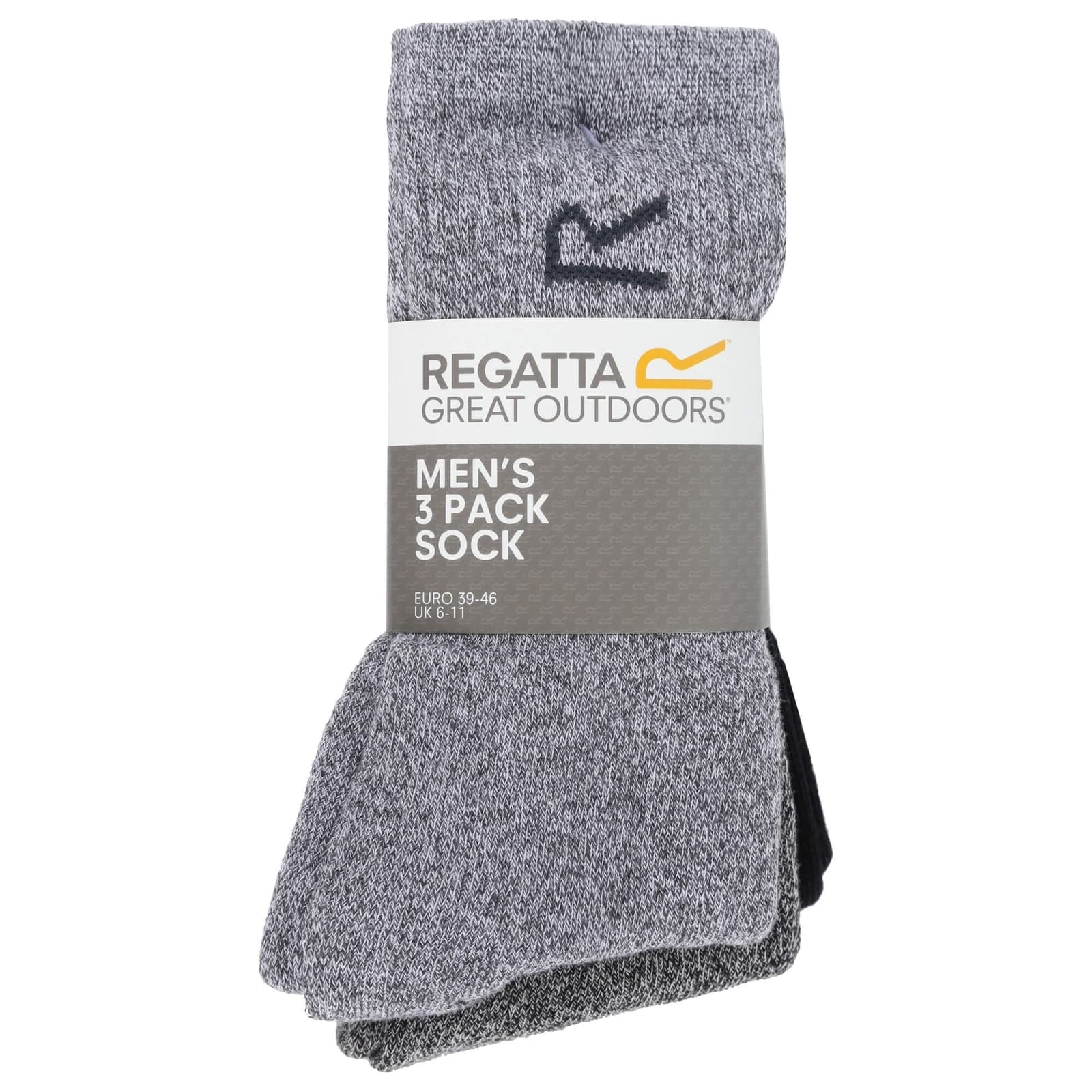 Regatta Mens 3 Pack Socks - Dark Grey