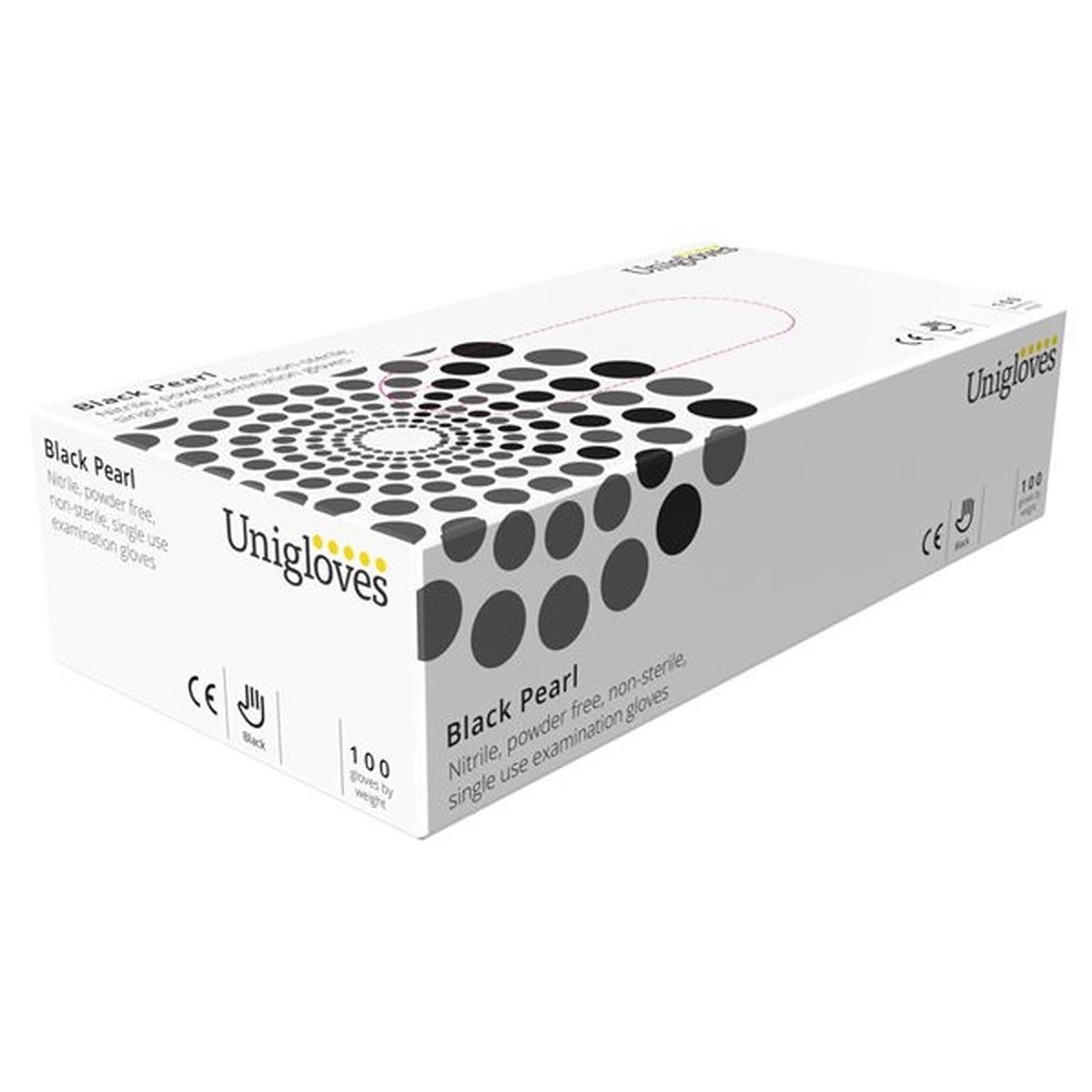 Black Nitrile Powder Free Gloves - XL - Textured Surface - Unicare GP0035