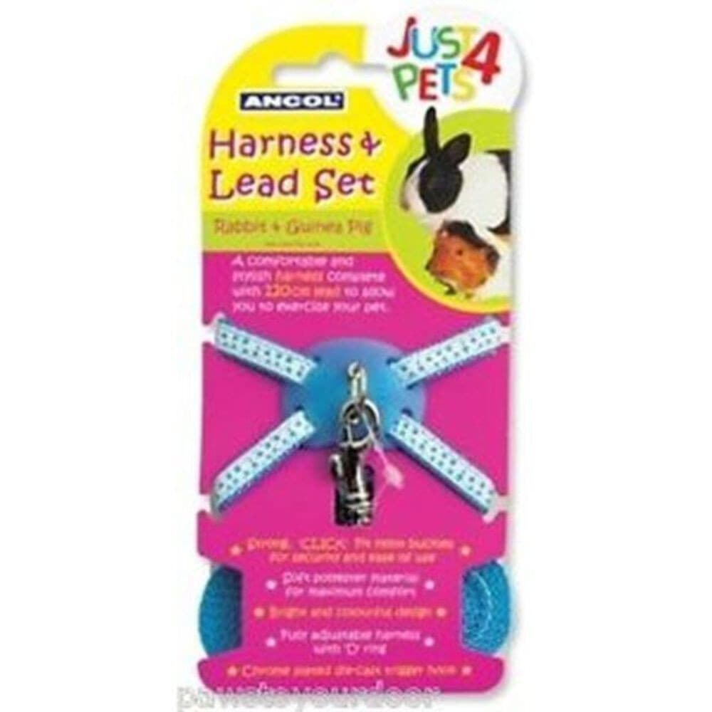 Ancol Blue Rabbit and Guinea Pig Harness and Lead Set