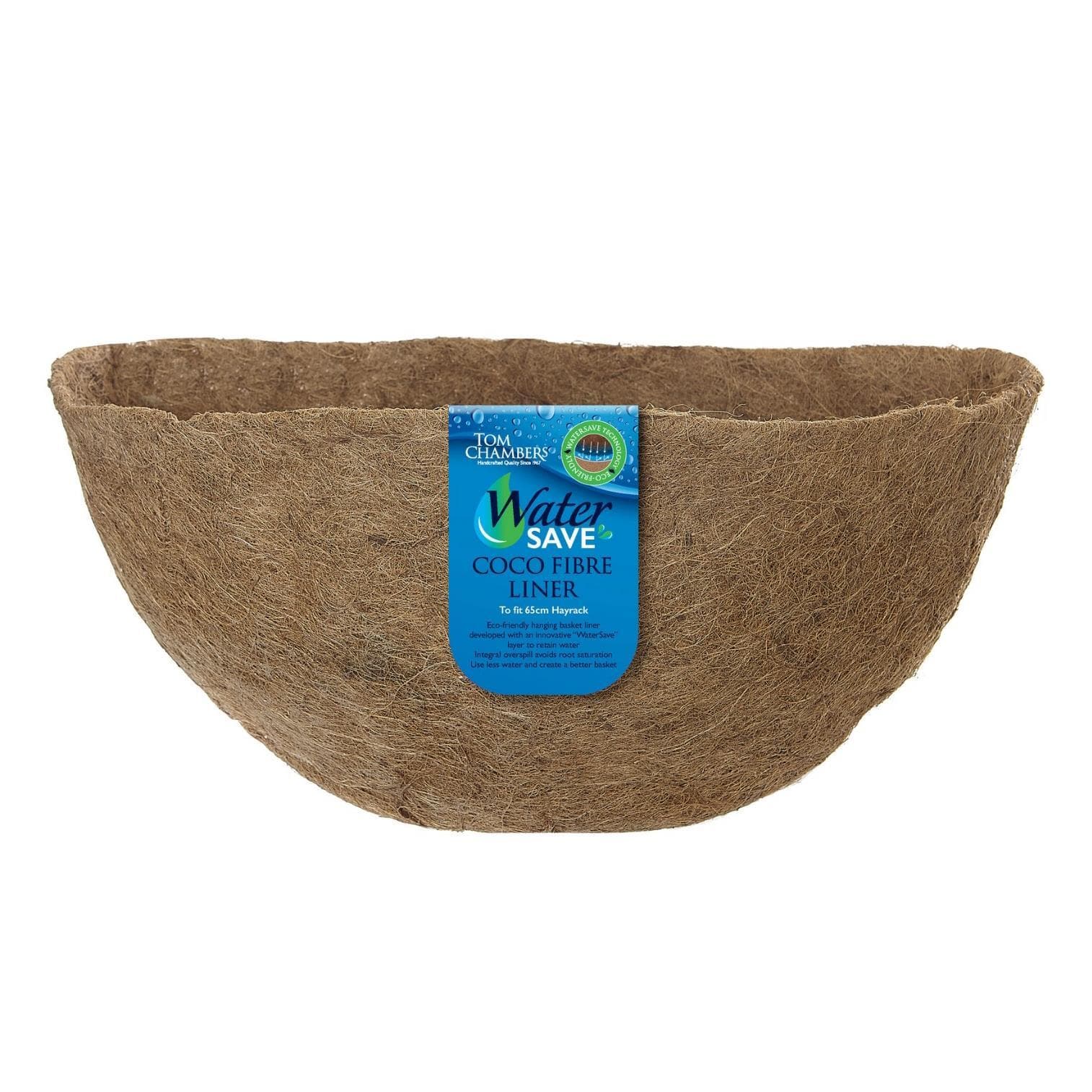 Coco Basket Liner Hayrack Hanging Flower Planter Natural Coconut Formed 65cm
