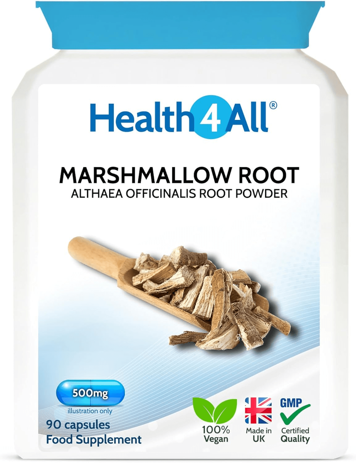 Marshmallow Root 500Mg per Capsule| 90 Capsules| Digestive and Resporatory Health