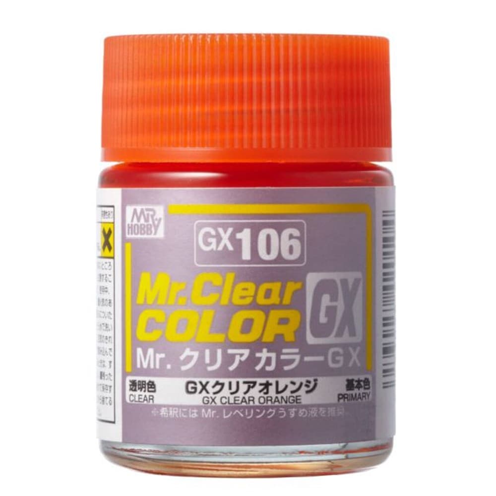 Mr Hobby Mr Clear Colour GX-106 Clear Orange 18ml Acrylic Paint