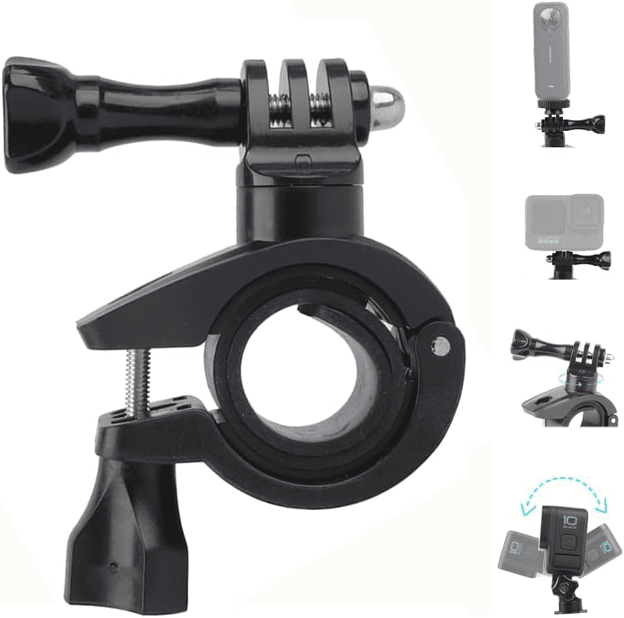 Action Camera Handlebar Mount,Aluminium Alloy 20-36Mm Adjustable Bike/Motorcycle