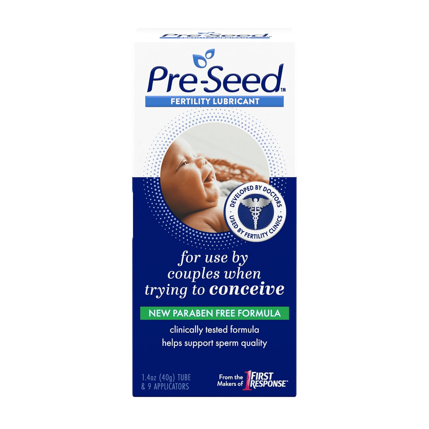 Fertility-Friendly Vaginal Lubricant Multi-Use Tube with 9 Applicators 40G