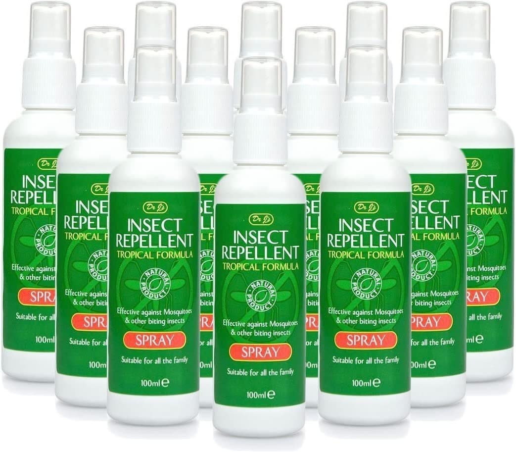 Dr J's Insect Mosquito Repellent Spray Tropical Formula 100ml x 12