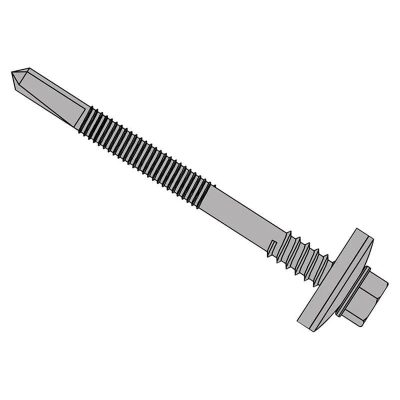 Forgefix TechFast Composite Panels to Steel Hex Screw No.5 Tip 5.5 x 150mm Box 1
