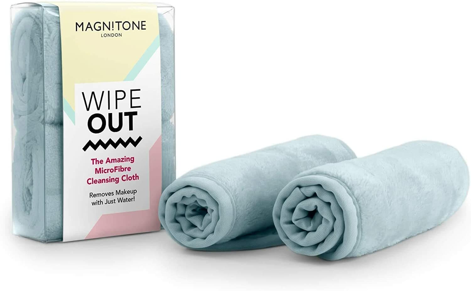Magnitone Wipeout The Amazing Microfibre Make Up Remover Cloth - Grey 2 Pack