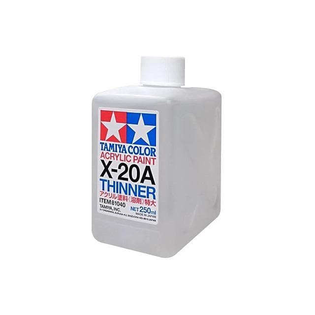 Tamiya 81040 X-20A Acrylic Poly Paint Thinner 250ml Bottle 81040 X20a