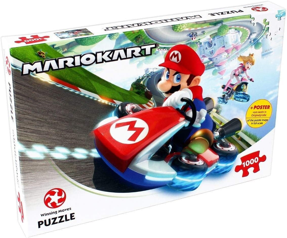 WINNING MOVES MARIO KART FUNRACER 1000 PIECE JIGSAW PUZZLE GAME NEW