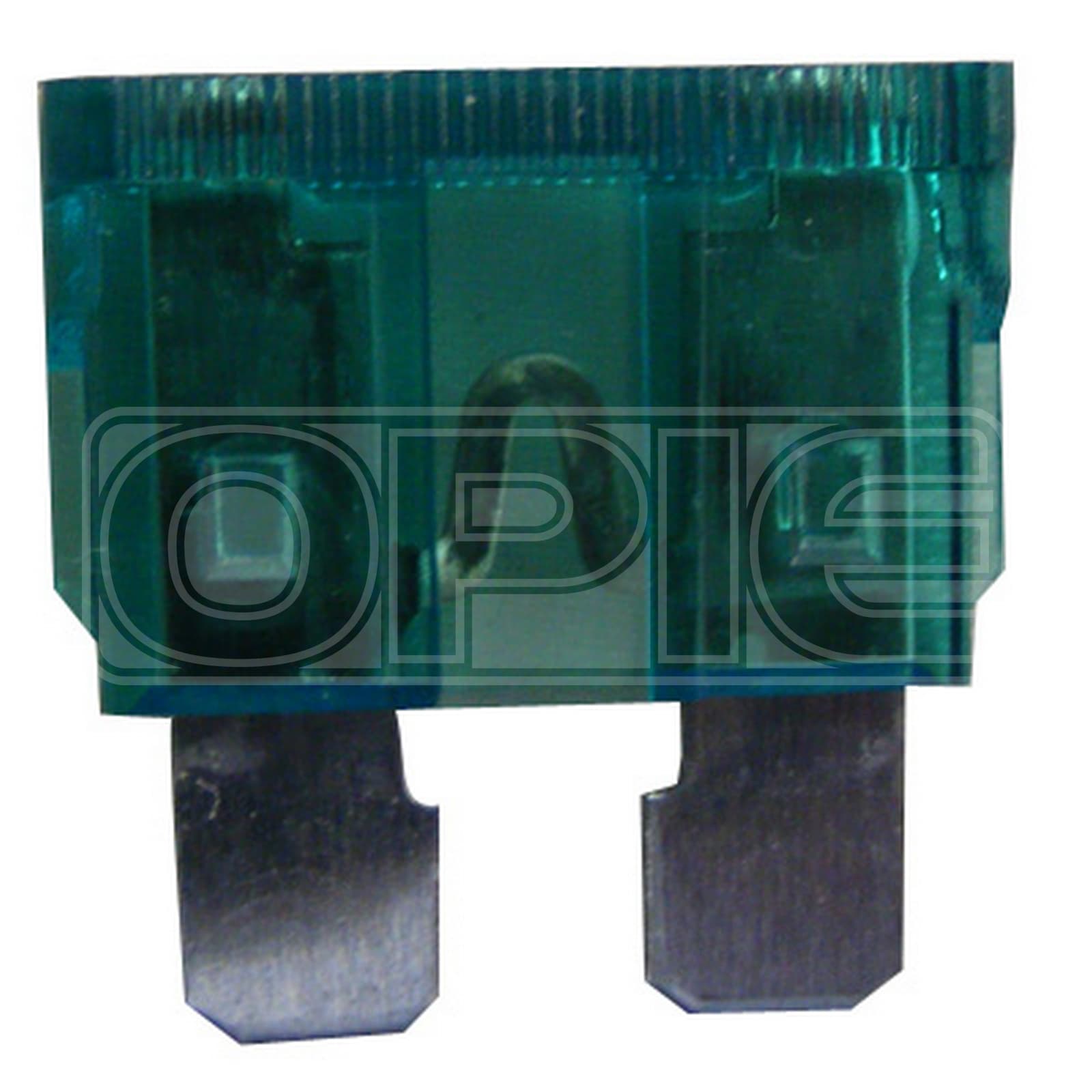 30A Standard Blade Fuses 12 Volt - Pack Of 2 - Colour Coded - Wot-Nots PWN121