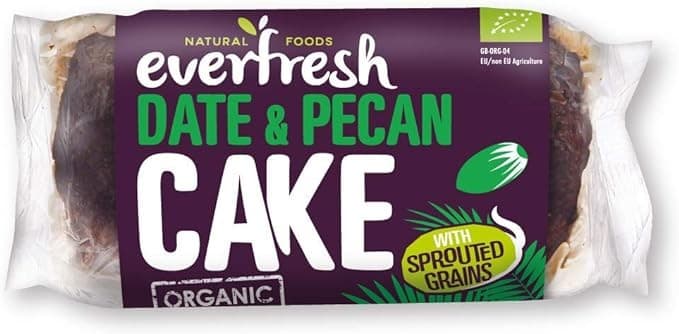Everfresh Natural Foods Organic Sprouted Date and Pecan Cake 350g