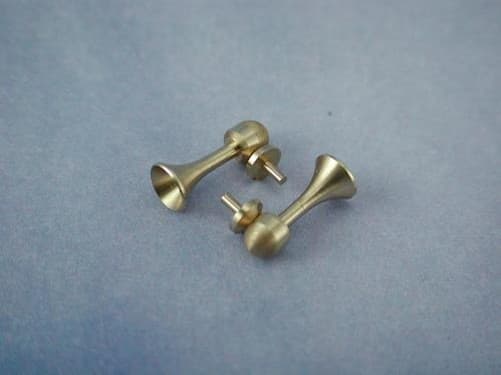 Radio Active J-RMA62106 2 X Ships Horn Brass Length 16mm X 6mm D