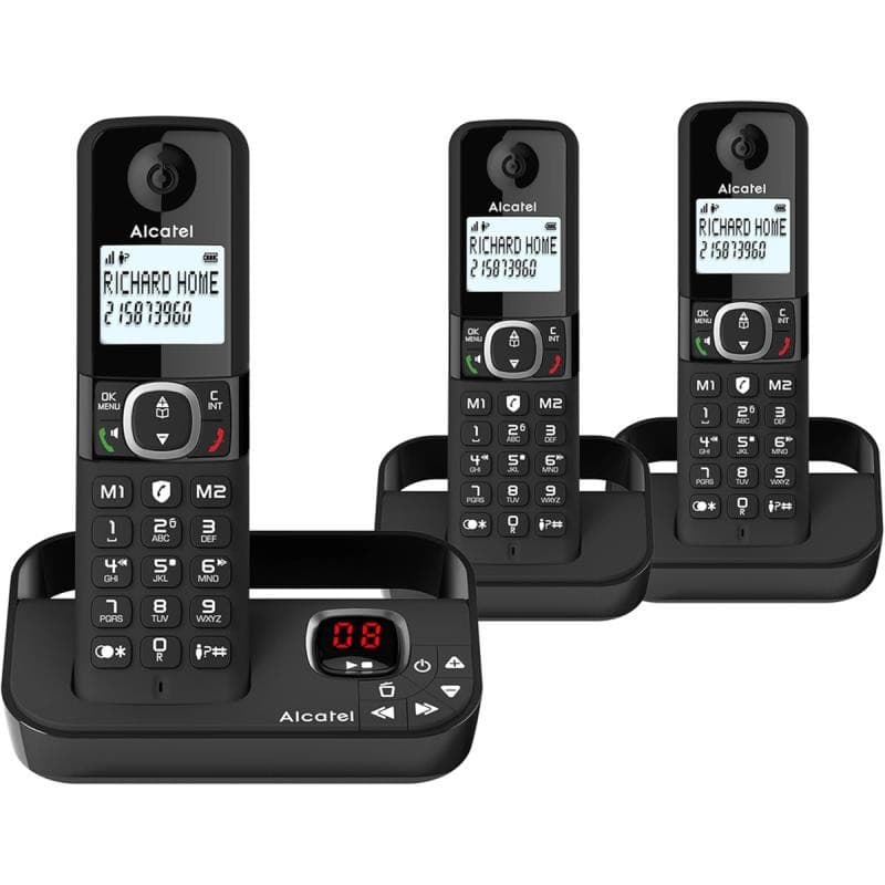 Alcatel Digital Triple Cordless Phone with Ans. Machine Black - ATL1423556